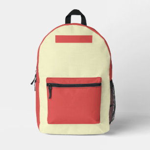SCOLAIRE ROOD CREME COLLEGE JONGENS MEISJES BEDRUKTE RUGZAK