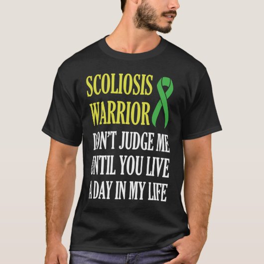 Scoliose Bewustzijn Rechter Scoliotic Warrior Surv T-shirt (Voorkant)