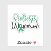 Scoliose bewustzijn, Scoliose krijger Sticker (Vel)