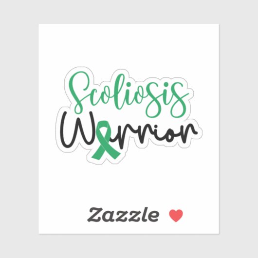 Scoliose bewustzijn, Scoliose krijger Sticker (Vel)