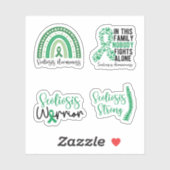 Scoliose-bewustzijnslint, scoliosebewustzijn sticker (Vel)