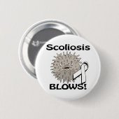 Scoliose Brengt Bewustzijnsontwerp Ronde Button 5,7 Cm (Voorkant /achterkant)