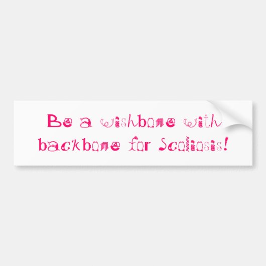 Scoliose Bumpersticker (Voorkant)