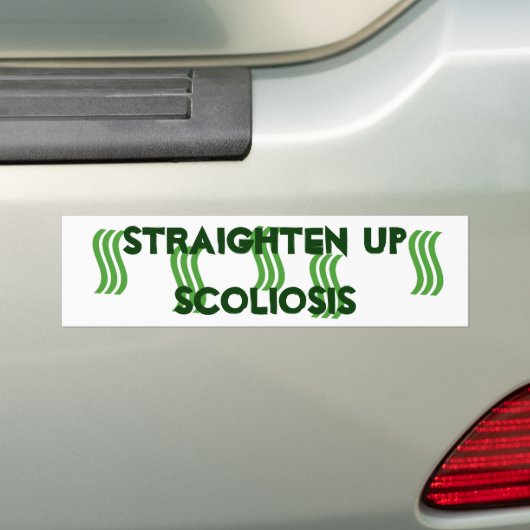 Scoliose-Bumpersticker rechtzetten Bumpersticker (Op auto)