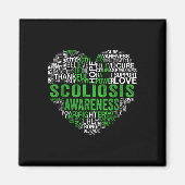 Scoliose Green Ribbon Awareness Support Magneet (Voorkant)