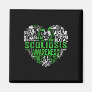 Scoliose Green Ribbon Awareness Support Magneet