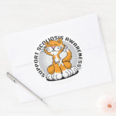 Scoliose kat ronde sticker (Envelop)