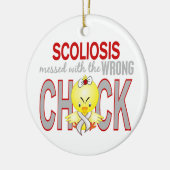 Scoliose met verkeerde kuiken keramisch ornament (Links)