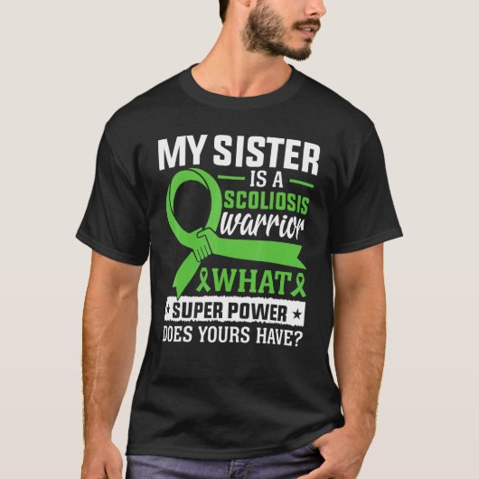 Scoliose Rugblessure Strijders Broer Scoliose T-shirt (Voorkant)