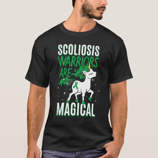 Scoliose Warrior Magische Eenhoorn Scoliometer Gre T-shirt (Voorkant)