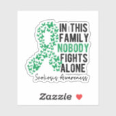 Scoliosebewustzijn, Scoliosebewustzijn Lint Sticker (Vel)