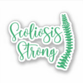 Scoliosebewustzijn, sterke scoliose sticker (Voorkant)