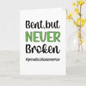 Scoliosis Awareness Green Ribbon Scoliosis Warrior Kaart (Gele Bloem)