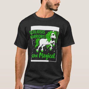 Scoliosis Awareness Magical Warrior Unicorn Back S T-shirt