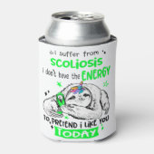 Scoliosis Awareness Month Ribbon Giften Blikjeskoeler (Blikje Voorkant)