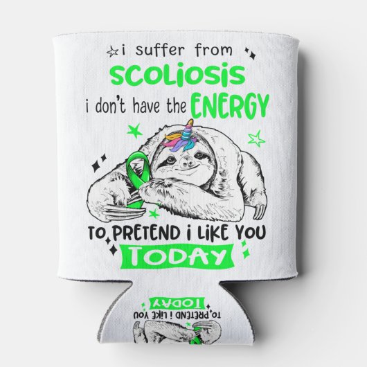 Scoliosis Awareness Month Ribbon Giften Blikjeskoeler (Achterkant)