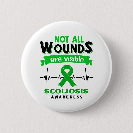 Scoliosis Awareness Month Ribbon Gifts Ronde Button 5,7 Cm (Voorkant)