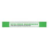 Scoliosis Awareness Patroon Ribbon Grosgrain Lint (Voorkant)