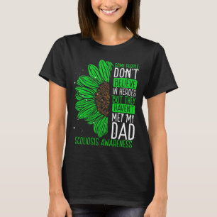 Scoliosis Awareness Ribbon Dad Warrior T-shirt