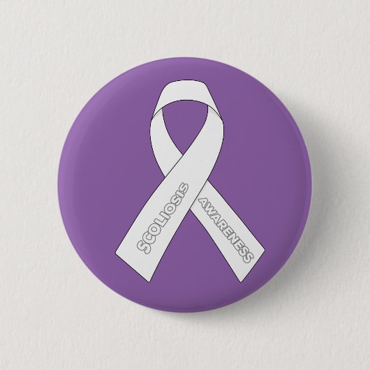 Scoliosis Awareness Ribbon Ronde Button 5,7 Cm (Voorkant)