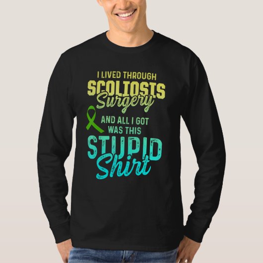 Scoliosis Awareness Scoliotic Warrior Survior 4 T-shirt (Voorkant)