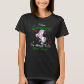Scoliosis Awareness Unicorn Support Green Ribbon T-shirt (Voorkant)