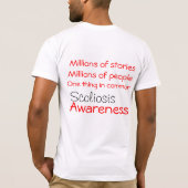 "Scoliosis Awareness" Unisex T-Shirt (Achterkant)