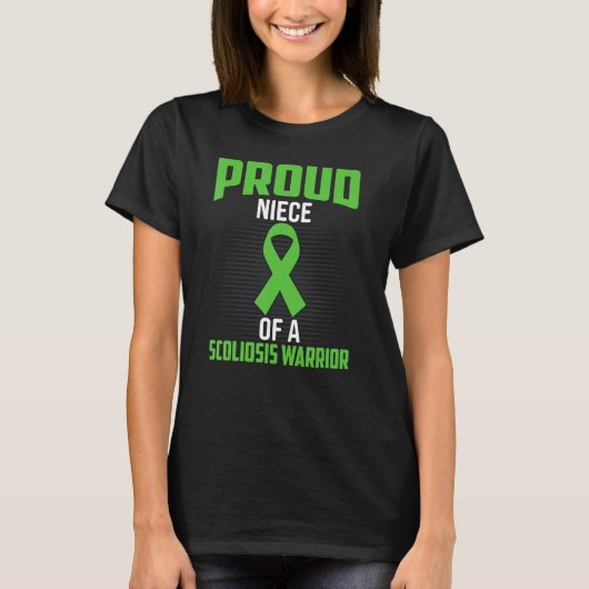 Scoliosis  Back Spinal Injury Warrior's Niece Scol T-shirt (Voorkant)