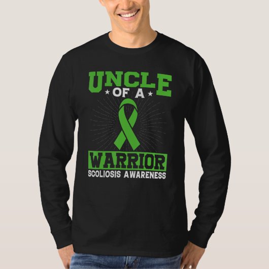 Scoliosis  Back Spinal Injury Warrior's Uncle Scol T-shirt (Voorkant)