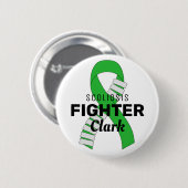 Scoliosis Fighter Ribbon White Button (Voorkant /achterkant)