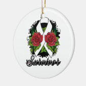 Scoliosis Survivor Roos Grunge Tattoo Keramisch Ornament (Links)