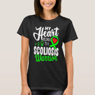 Scoliosis Warrior Survivor Support Awareness Recov T-shirt
