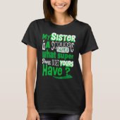 Scoliotic Warrior Survivor Sister Quote Scoliose T-shirt (Voorkant)