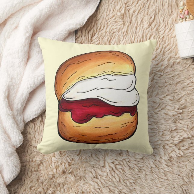 Scone Clotted Cream Jam Tea Shoppe British Food Kussen (Deken)