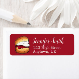 Scone Clotted Cream Jam Tea Shoppe Café Bakery Etiket