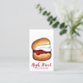 Scone Clotted Cream Jam Tea Shoppe Café Bakery Visitekaartje (Staand voorkant)