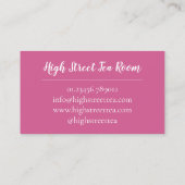 Scone Clotted Cream Jam Tea Shoppe Café Bakery Visitekaartje (Achterkant)