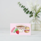 Scone Clotted Cream Jam Tea Shoppe Café Bakery Visitekaartje (Staand voorkant)