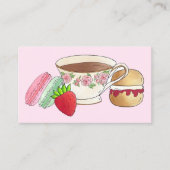 Scone Clotted Cream Jam Tea Shoppe Café Bakery Visitekaartje (Voorkant)