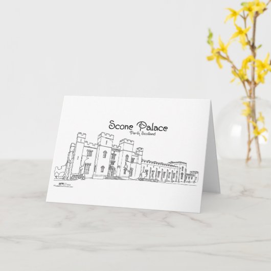 Scone Palace, Perth, Schotland Kaart (Gele Bloem)