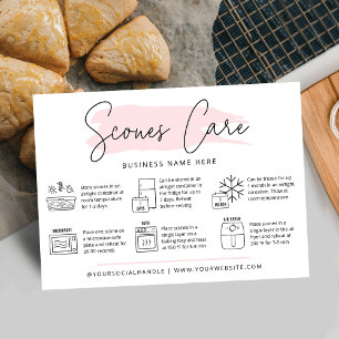 Scones Care & Serving Gids Waterverf Bakkerij Logo Visitekaartje