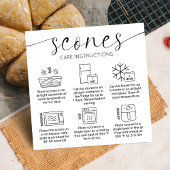 Scones Instructies Modern Minimal Logo Bakkerij Vierkante Visitekaartje