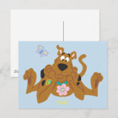 Scooby-Doo Admiring Flower Briefkaart (Voorkant / Achterkant)
