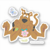 Scooby-Doo Admiring Flower Sticker (Voorkant)