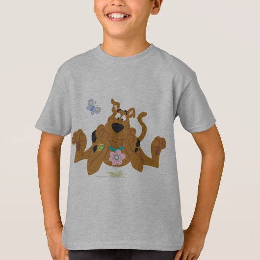 Scooby-Doo Admiring Flower T-shirt (Voorkant)
