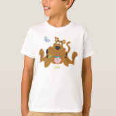 Scooby-Doo Admiring Flower T-shirt (Voorkant)