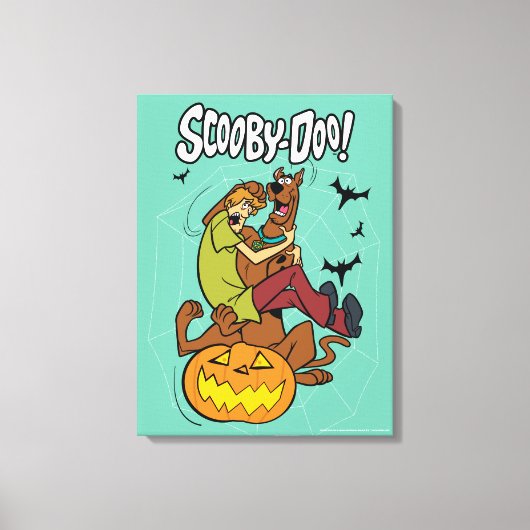 Scooby-Doo and Shaggy Halloween Fright Canvas Afdruk (Voorkant)
