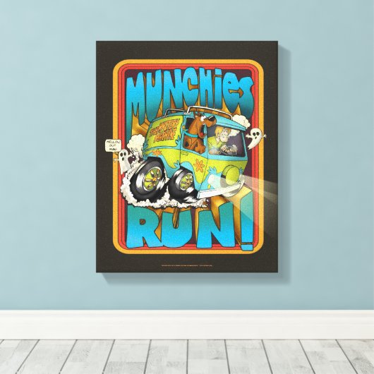 Scooby-Doo and Shaggy "Munchies Run!" Canvas Afdruk (Insitu (Houten vloer))
