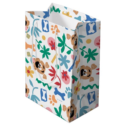 Scooby-Doo | Baby Scooby-Doo So Cute Pattern Medium Cadeauzakje (Achterkant Gekanteld)