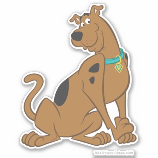 Scooby-Doo Bashful Pose Sticker (Voorkant)
